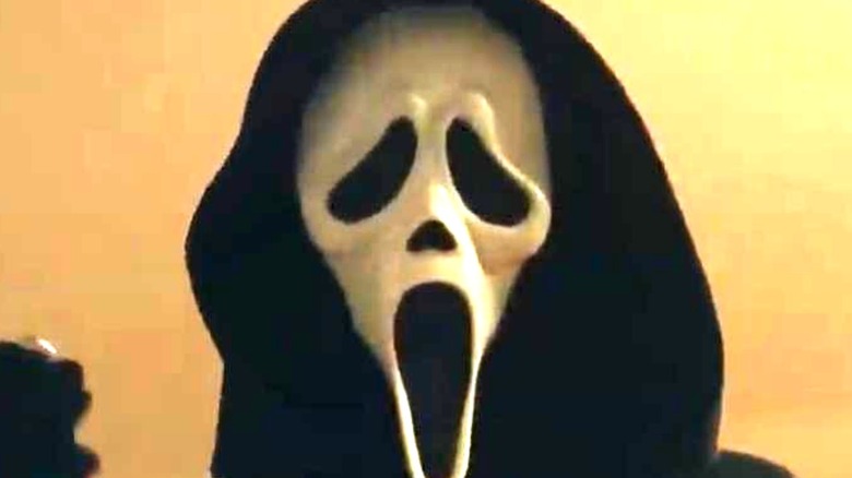 Ghostface holding a knife