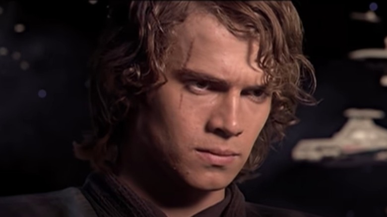 Anakin Skywalker looking angry