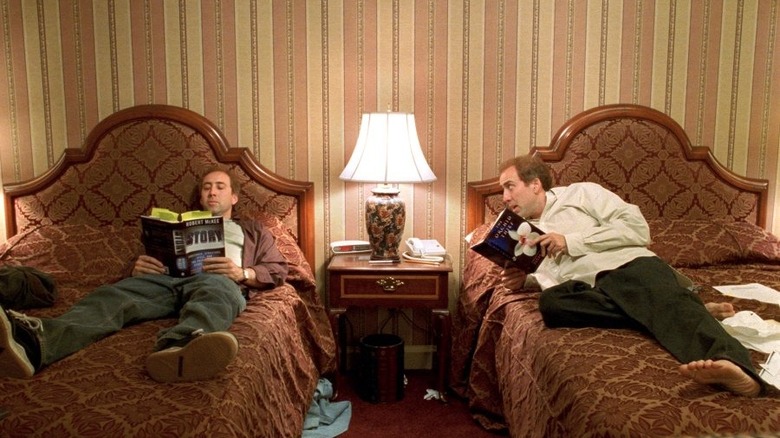 Donald and Charlie Kaufman on beds