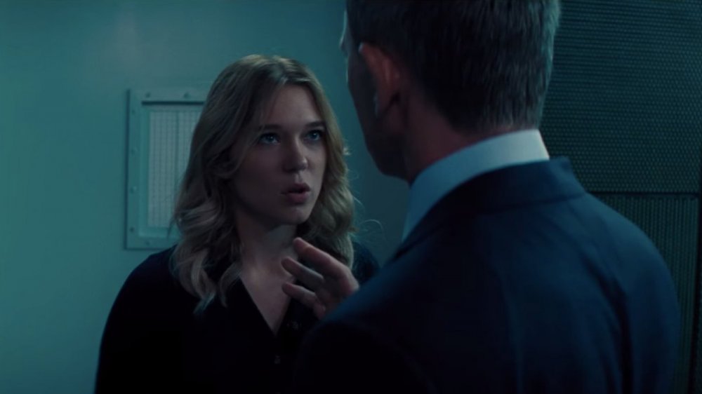 Lea Seydoux and Daniel Craig as Dr. Madeleine Swann and James Bond