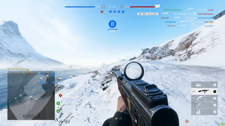 Battlefield V gameplay still from the Narvik map 