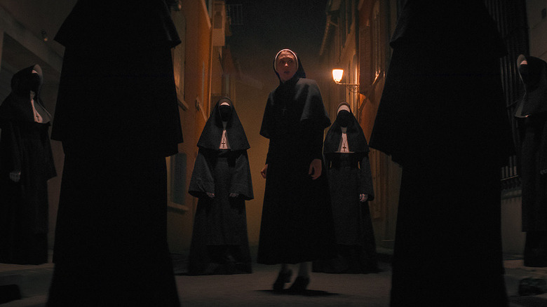 Irene surrounded by nuns