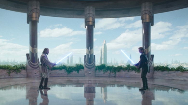 Anakin lightsaber duel on Coruscant 