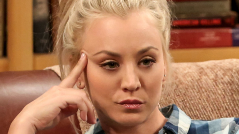 Penny looking annoyed on The Big Bang Theory