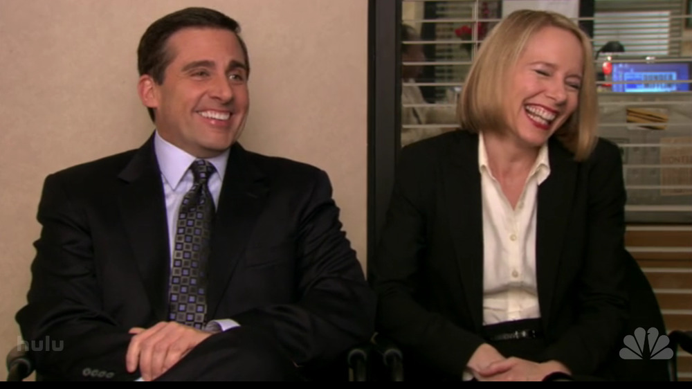 Michael and Holly Office talking head