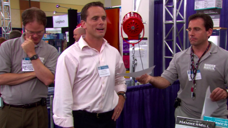 Charles Esten and Steve Carell star on The Office