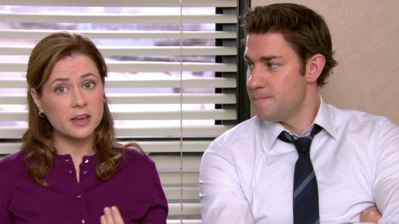 Jim looking at Pam