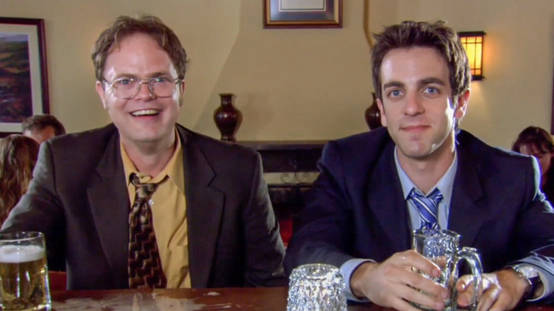 Dwight and Ryan drinking beer at bar