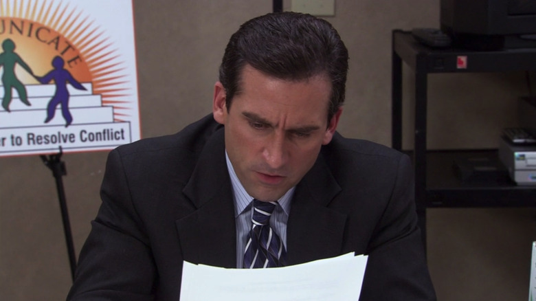 Michael reads Jim's pranks