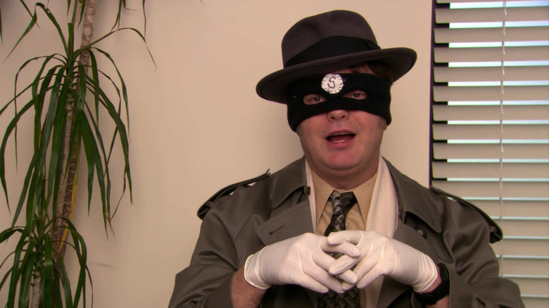 Dwight in Scranton Strangler costume