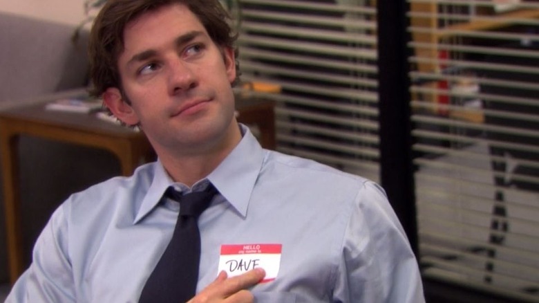 Jim with Dave name tag