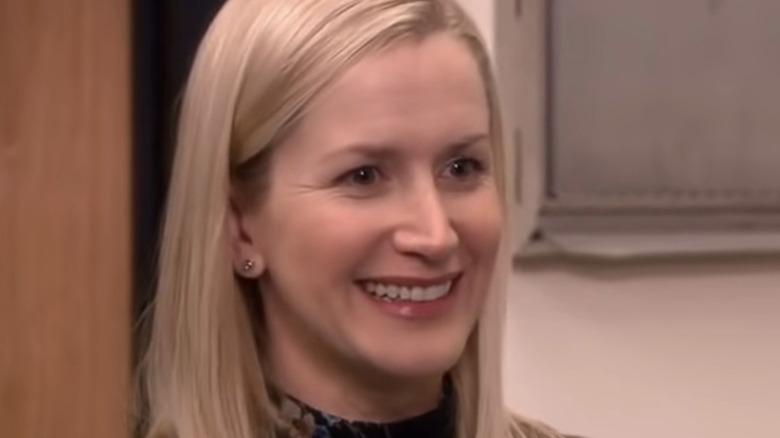 Angela smiling in The Office