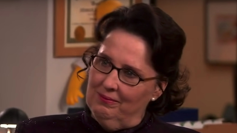 Phyllis Smith looking on