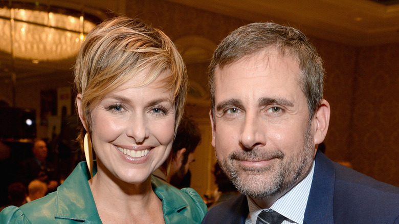 melora hardin steve carell smiling 