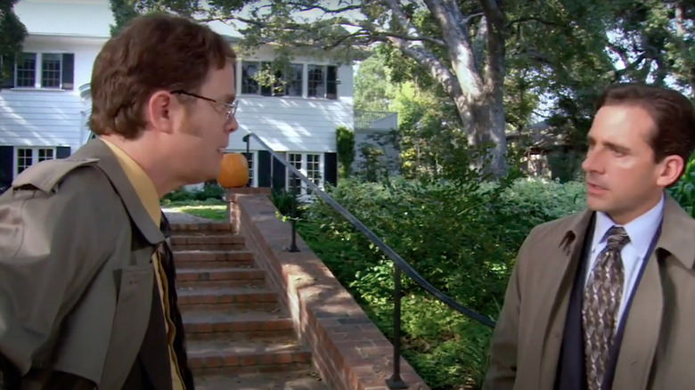 Dwight talking to Michael Scott