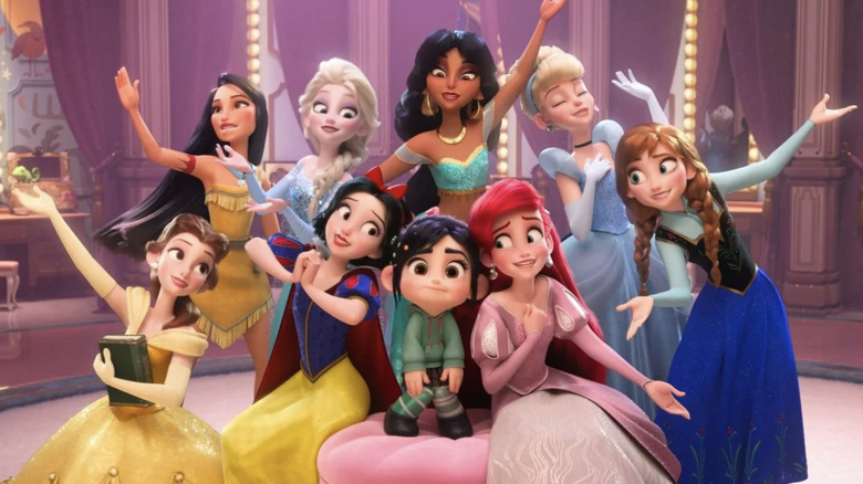 The Disney Princesses united with Vanellope in Ralph Breaks the Internet (2018)