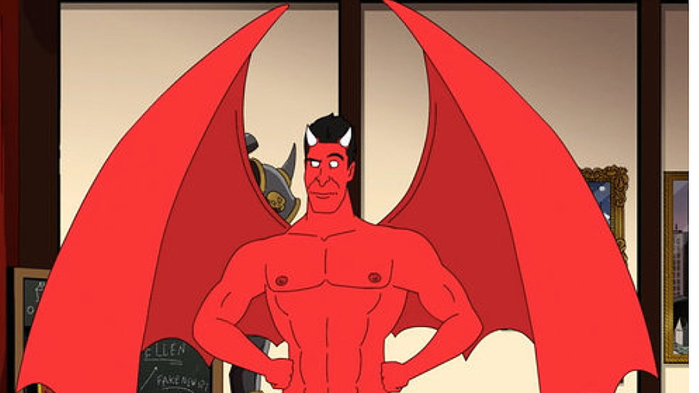 Alan Tudyk as Devil in demonic form on Devil May Care