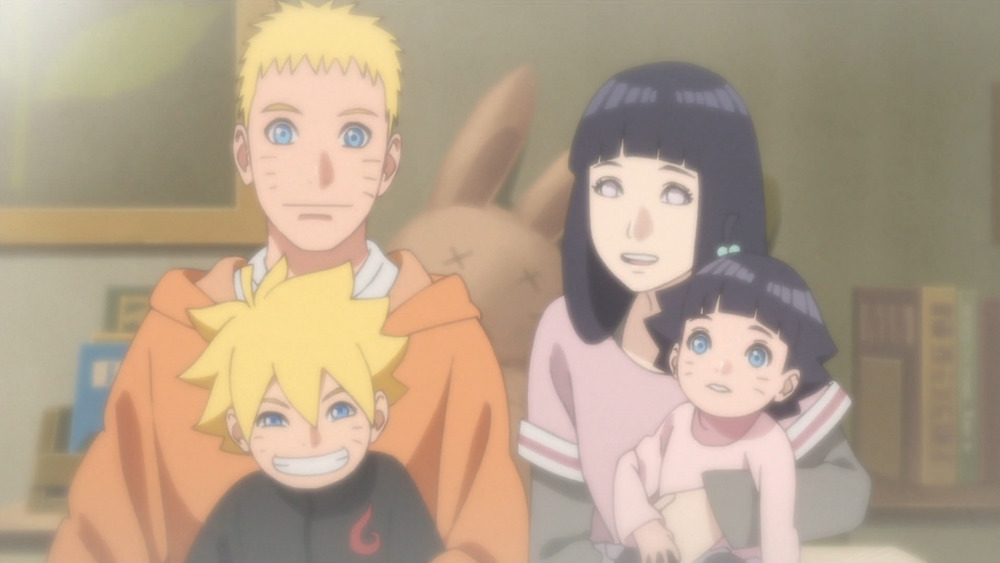 Naruto, Hinata, and their family