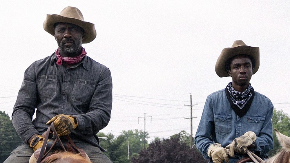 Concrete Cowboy Idris Elba and Caleb McLaughlin