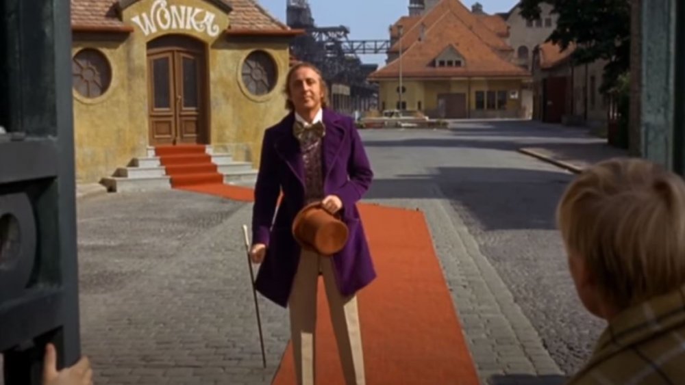 Willy Wonka greets his guests