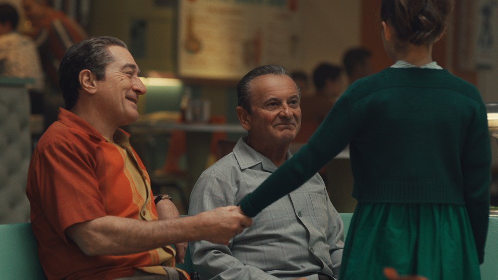 Robert De Niro as Frank Sheeran and Joe Pesci as Russell Bufalino in The Irishman