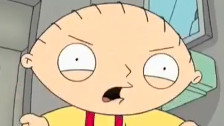 Stewie Griffin screaming on Family Guy