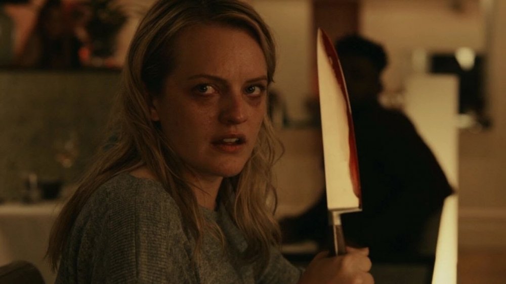 Elisabeth Moss as Cecilia Kass in The Invisible Man during the restaurant scene