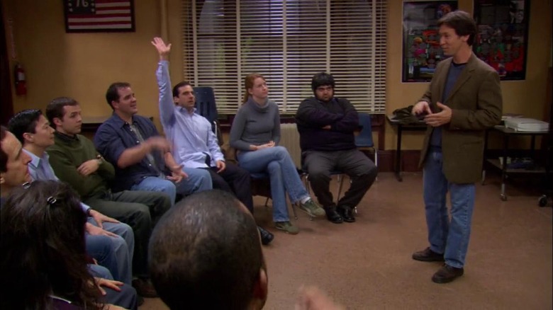 Michael Scott in improv class