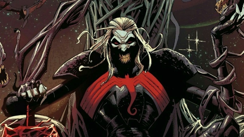 Knull sitting on his throne