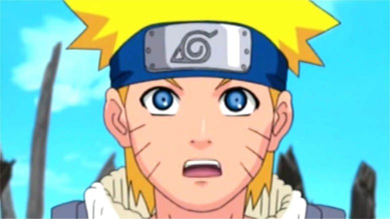 Naruto looking surprised cause he's dumb