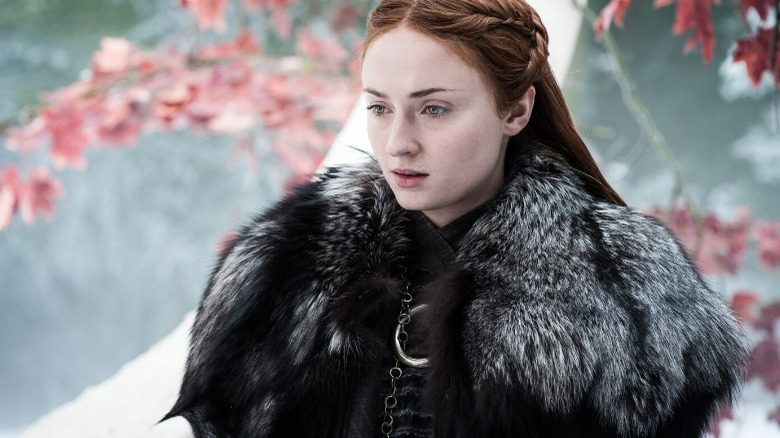 Sansa Stark outside