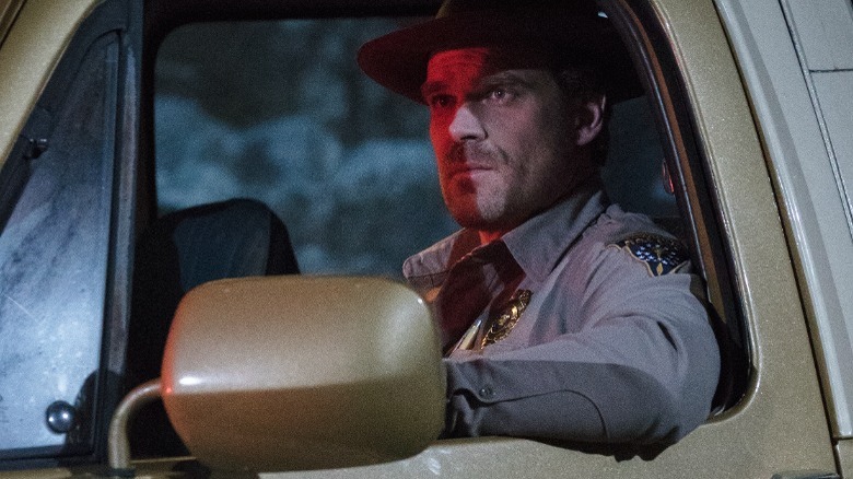 David Harbour driving