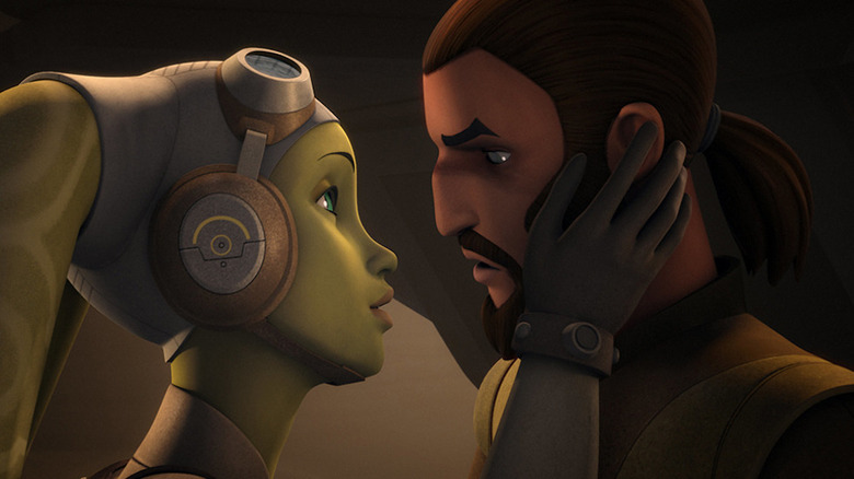 Hera Syndulla Kanan Jarrus Star Wars Rebels kiss