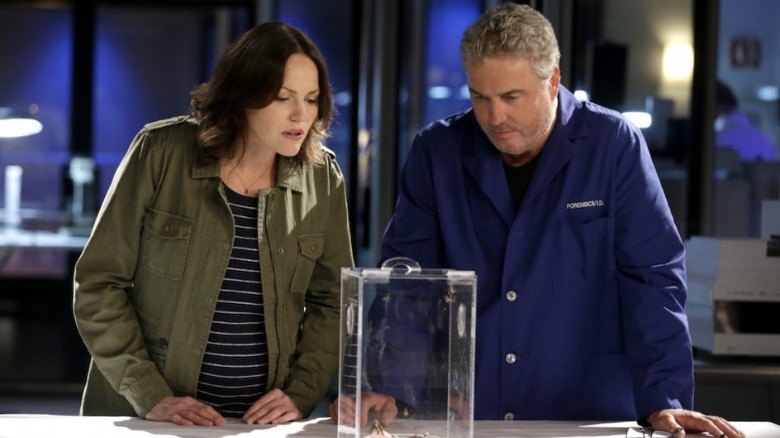 Jorja Fox and William Petersen on "CSI: Vegas"