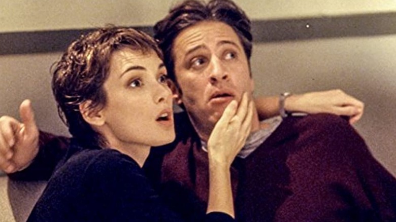 Winona Ryder and Jon Stewart caught