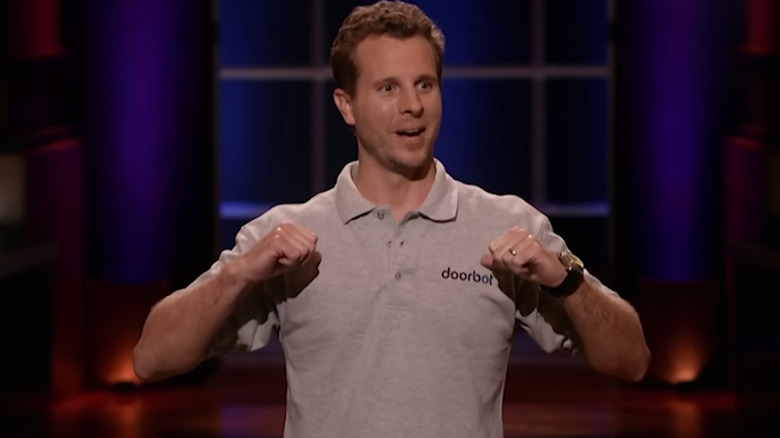 Jamie Siminoff gesturing to himself on "Shark Tank"