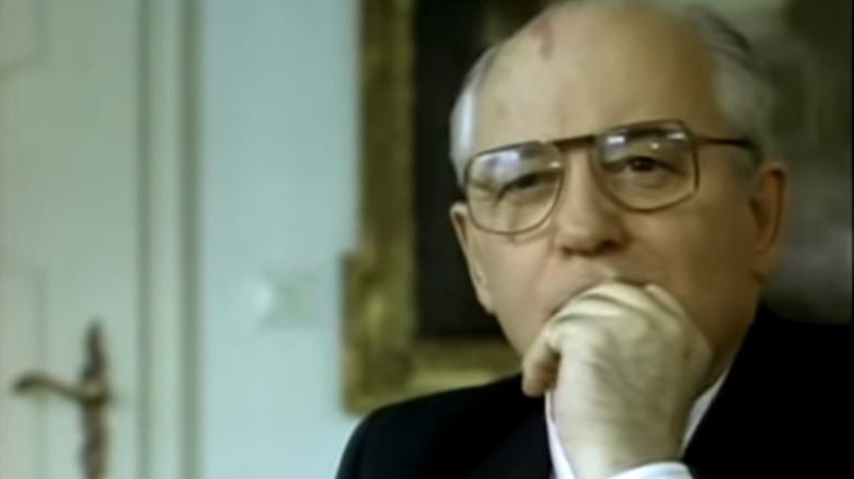 Mikhail Gorbachev deep in thought