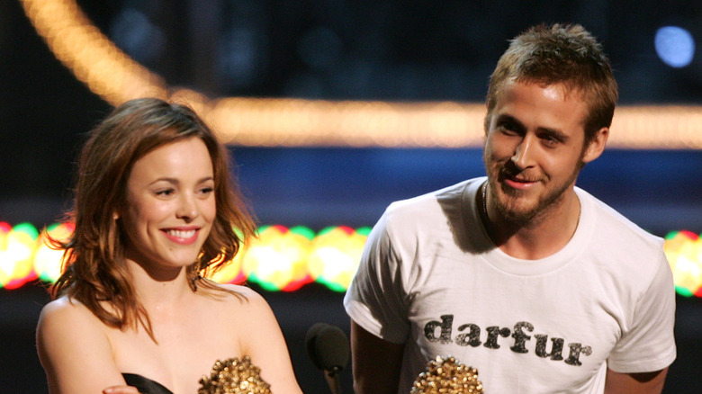 Ryan Gosling and Rachel McAdams smiling