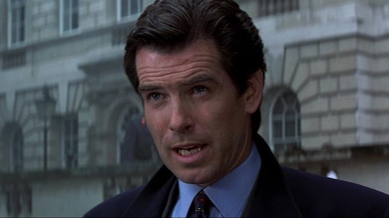 Pierce Brosnan as James Bond talking