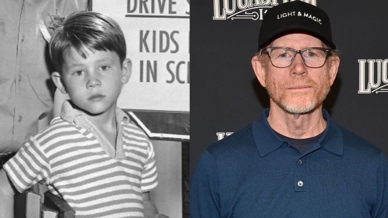 Ron Howard in 1961 and today.