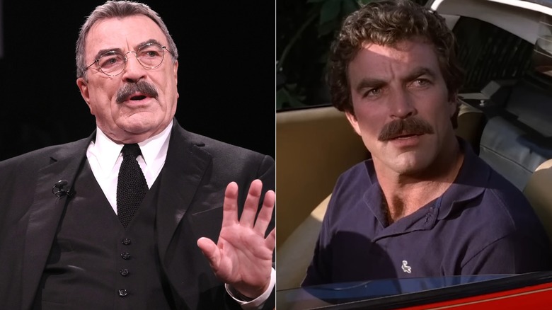 Tom Selleck next to Thomas Magnum IV