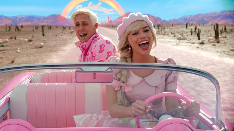 Barbie and Ken in car singing