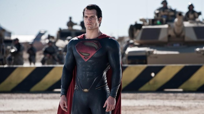 Superman meets the military in "Man of Steel" (2013)