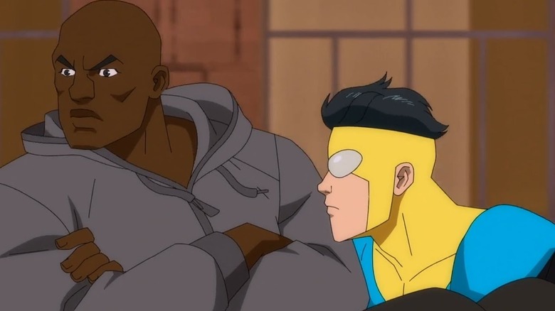 Invincible reasons with Titan in "Invincible" Season 1 (2021)