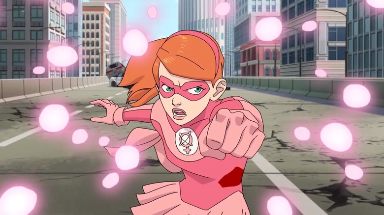 Atom Eve uses her matter manipulation powers on "Invincible" (2021)