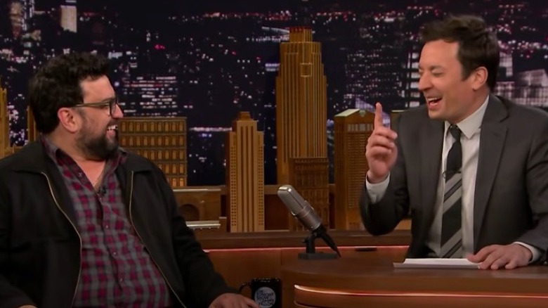 Horatio Sanz and Jimmy Fallon laughing