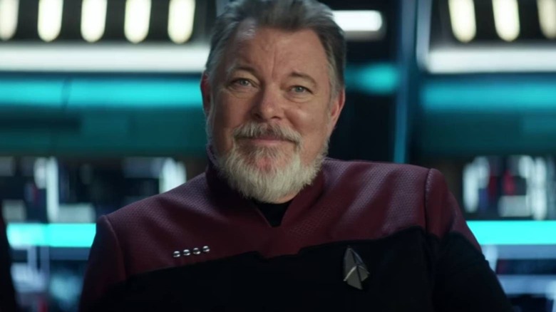 Riker in captain's chair