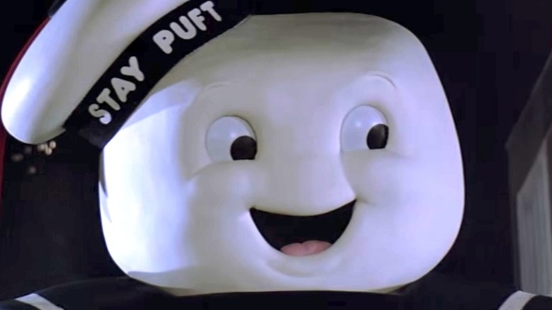 Stay Puft Marshmallow Man smiling in Ghostbusters