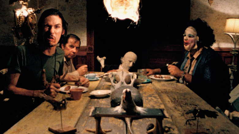 Leatherface and family at dinner table