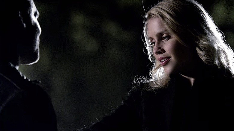 Rebekah smiling down at Hope